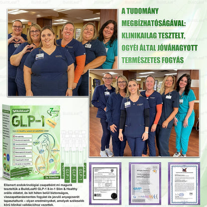 𝖡𝗎𝗂𝗅𝖽𝐿𝑒𝑎𝑓® GLP-1 8 az 1-ben Fit & Vital Szájon át szedhető oldat – Napi egyszer, 7 nap alatt látható változás / Elhízás, szív- és érrendszeri egészség, cukorbetegség, alvási apnoe, bélrendszer egészsége, ízületi problémák és még sok más esetén.🧪