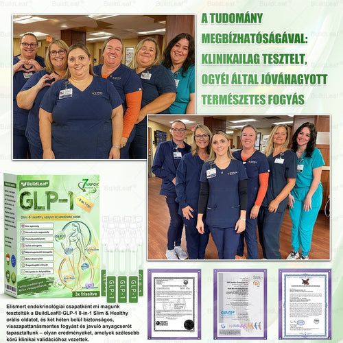 𝖡𝗎𝗂𝗅𝖽𝐿𝑒𝑎𝑓® GLP-1 8 az 1-ben Fit & Vital Szájon át szedhető oldat – Napi egyszer, 7 nap alatt látható változás / Elhízás, szív- és érrendszeri egészség, cukorbetegség, alvási apnoe, bélrendszer egészsége, ízületi problémák és még sok más esetén.🧪