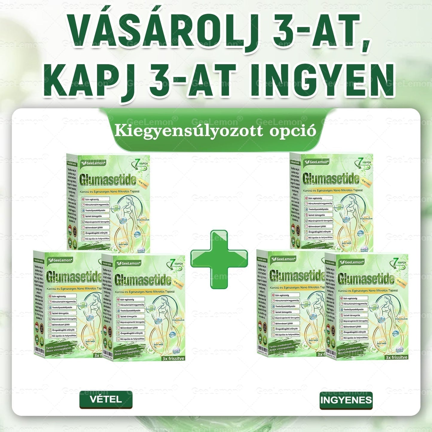 Ajánlott a Semmelweis Kórház által · 👩‍⚕️BENU hivatalos üzlet| 🎄✅ 𝐆𝐞𝑒𝐿𝑒𝐦𝐨𝐧® Glumasetide 8 az 1-ben Karcsú és Egészséges Nano Mikrotűs Tapasz 🇭🇺